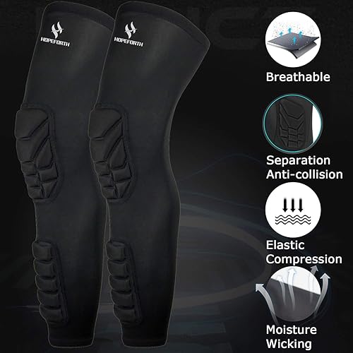 Miniatura 4 de Paquete de 2 mangas de compresión acolchadas para pantorrillas y rodilleras