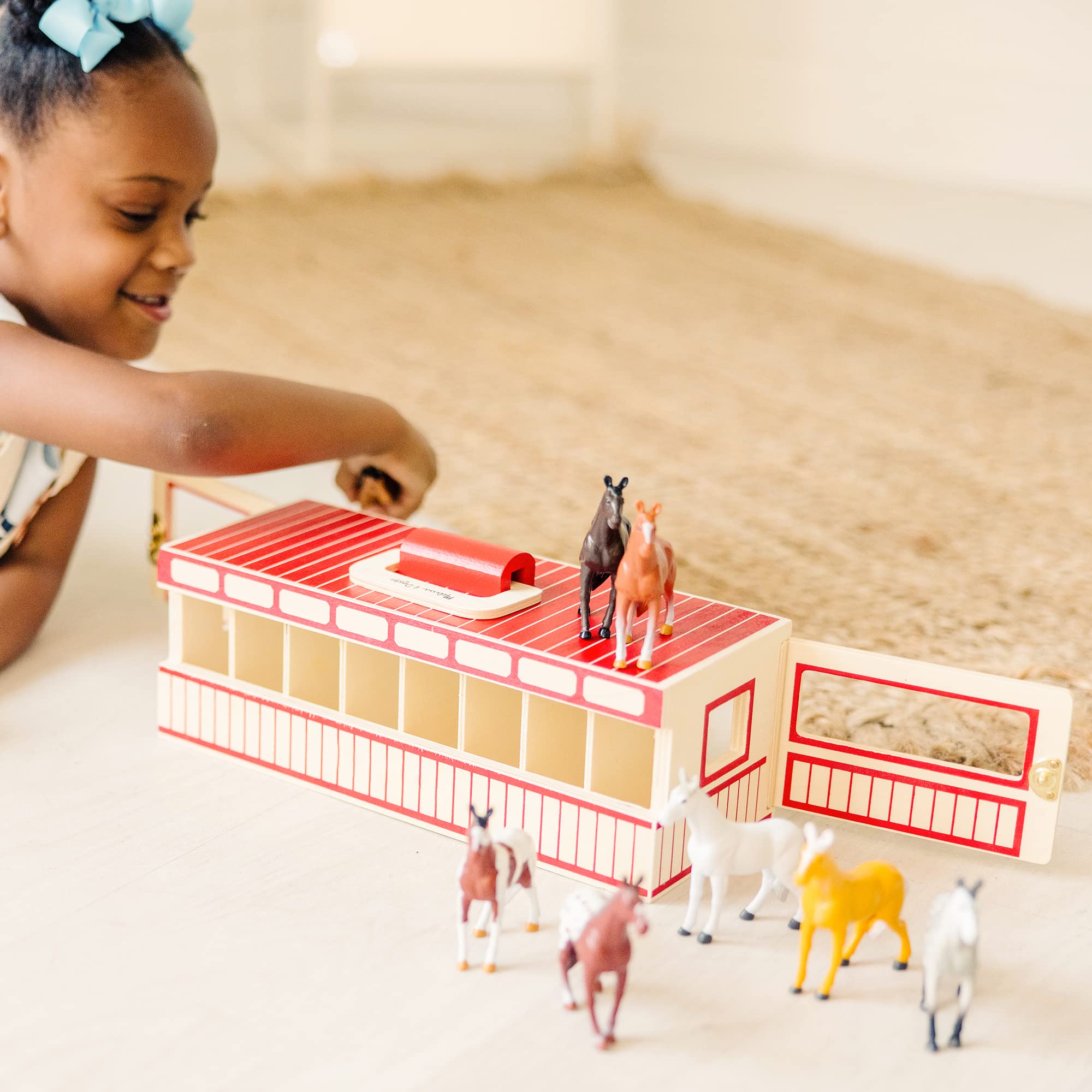 Buy Melissa & Doug TakeAlong ShowHorse Stable Play Set With Wooden