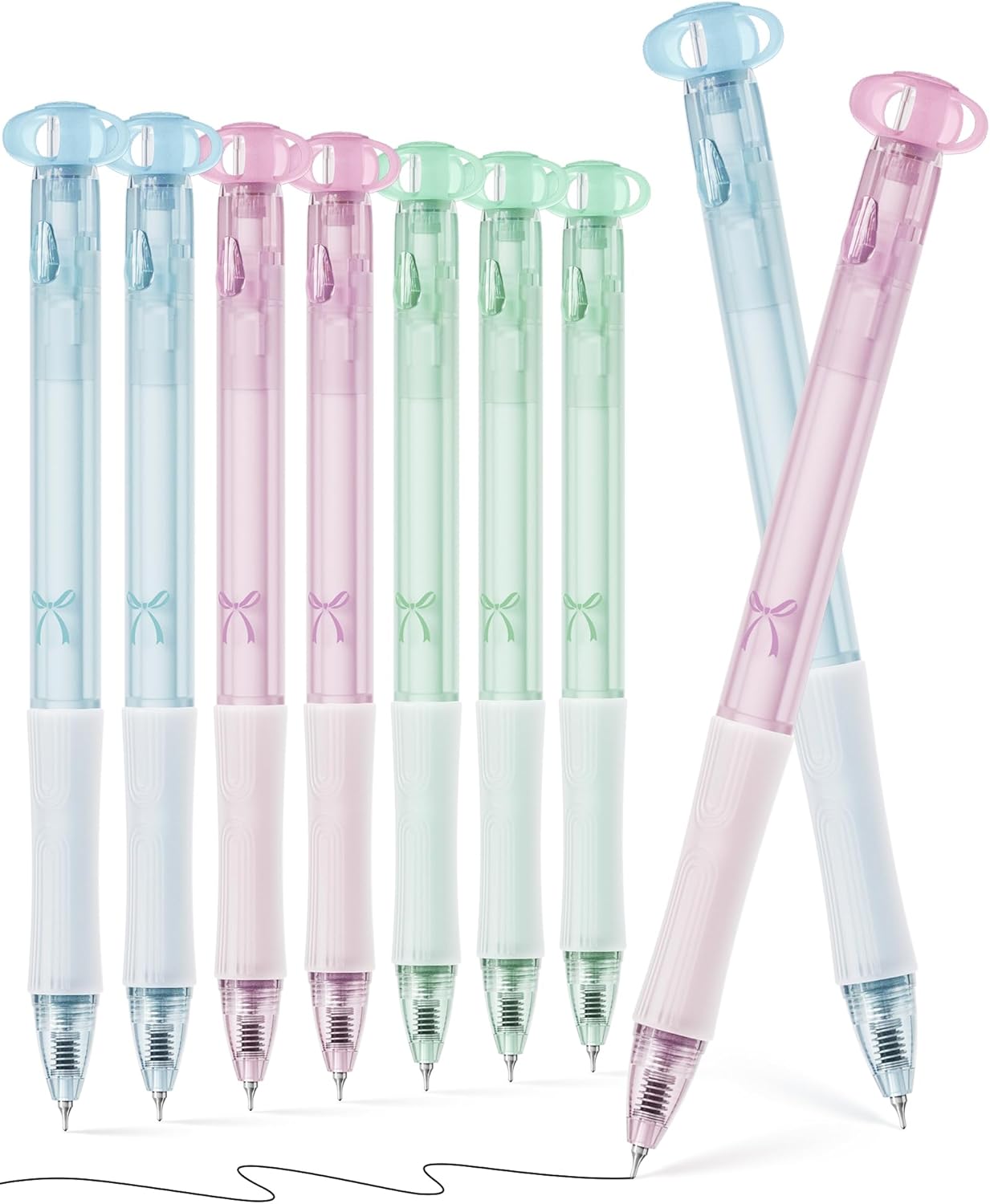 9 Pcs Flower Gel Pens, Black Ink 0.7mm Fine Point, Aesthetic Cute Flower Design, Quick Dry & Smooth Writing Retractable Pens for Journaling, School, Office Supplies, Gifts for Women - Image 9