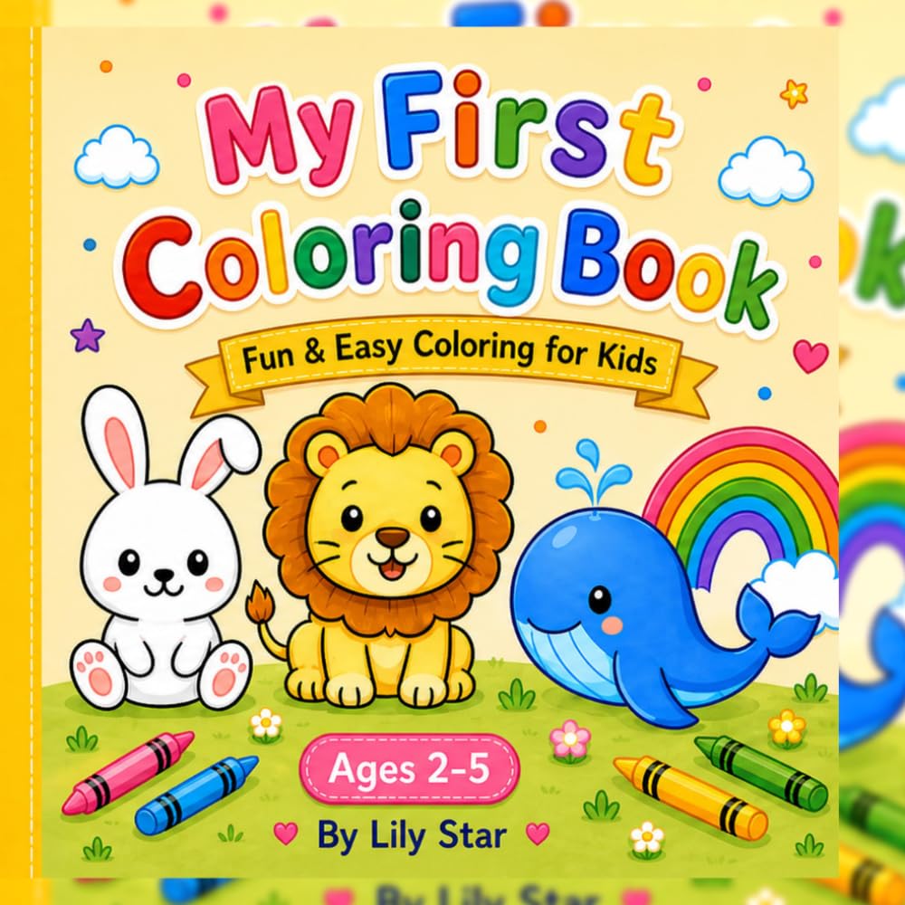 My First Coloring Book: Simple Coloring Pages for Little Kids