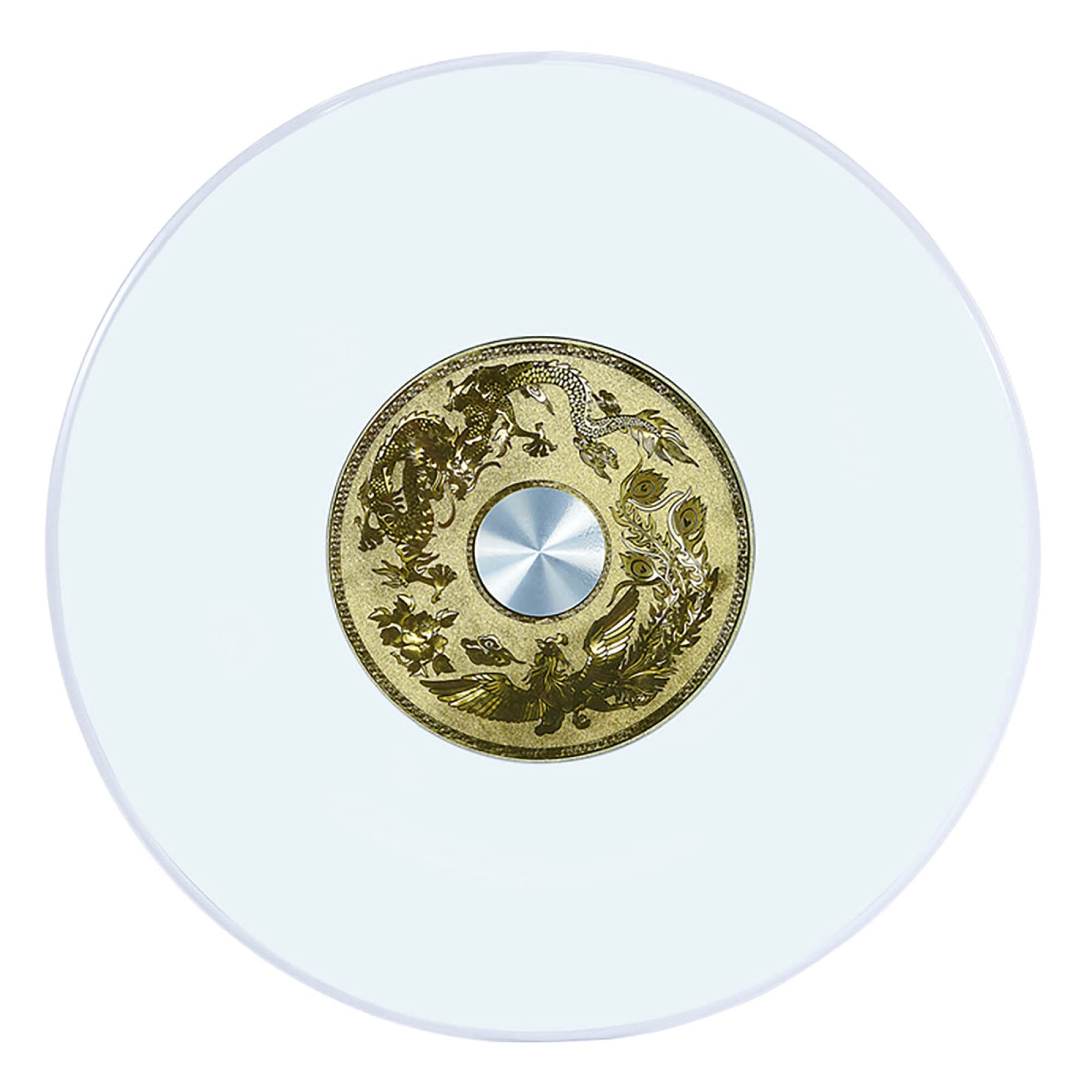 Plateau tournant en verre trempé rond de 70cm transparent pour table à manger