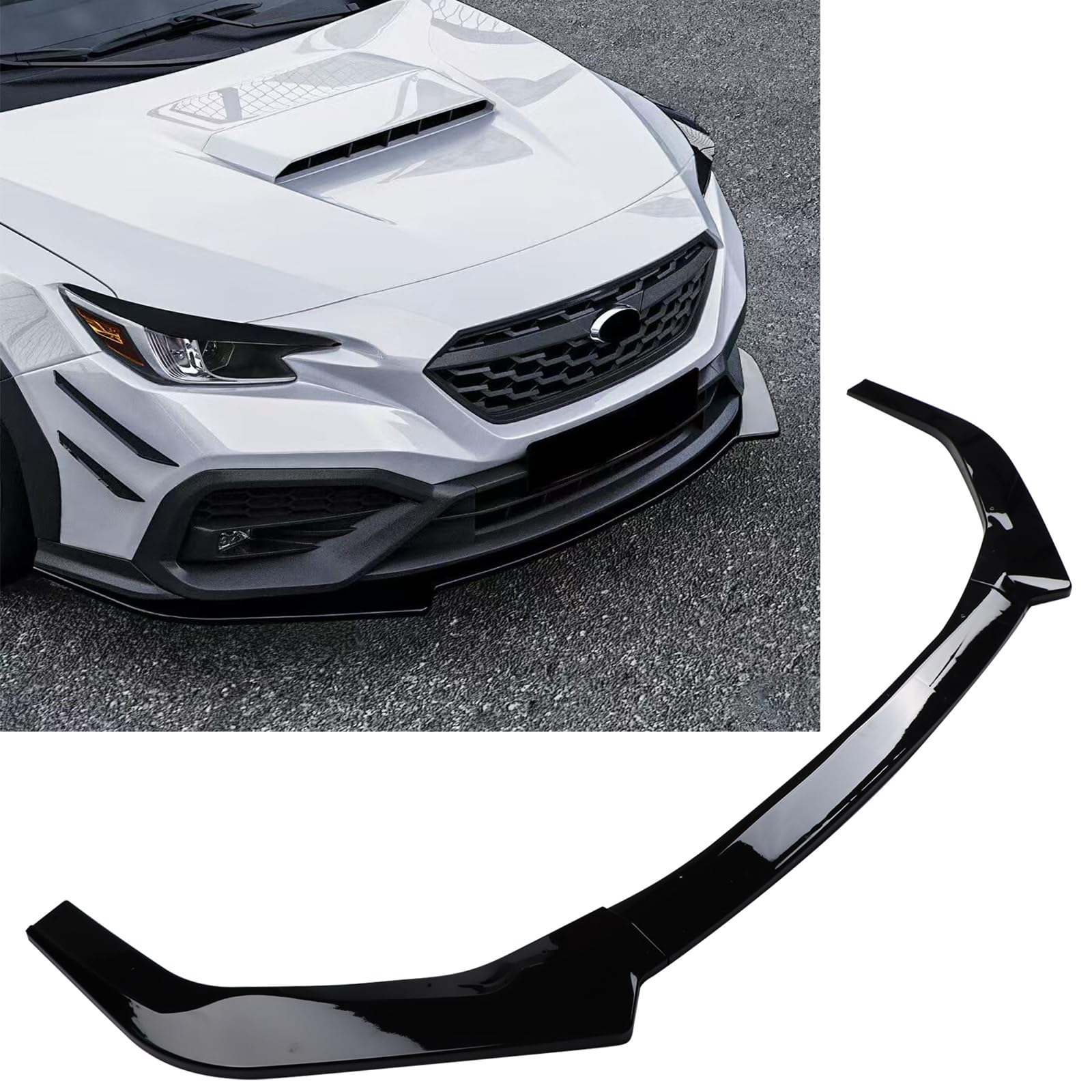 MUCO New Front Bumper Lips Compatible with Subaru WRX 2022 2023 2024 2025 VB JDM STI Style Car — view 2