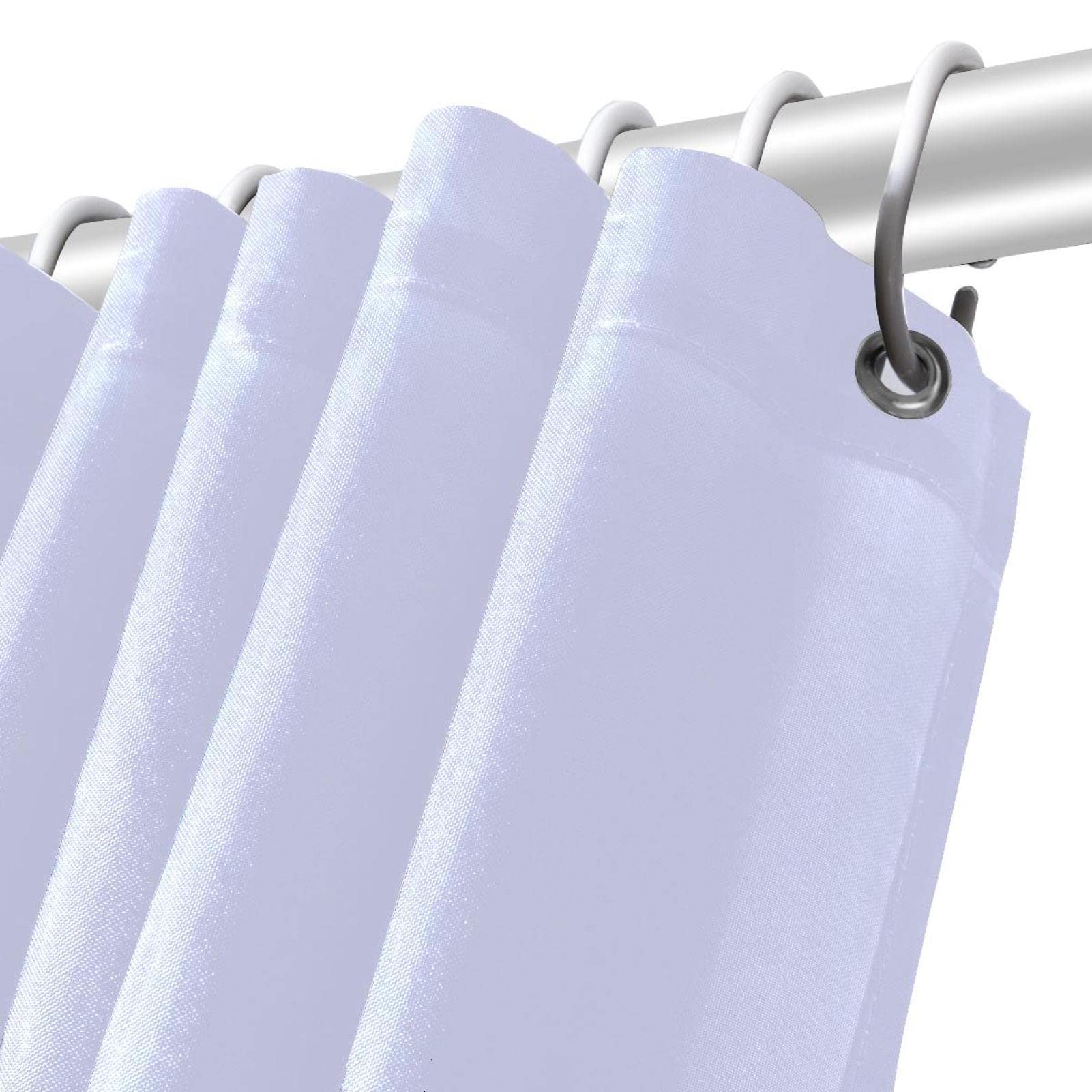 Set di tende da doccia color lavanda, stile rustico con vaso