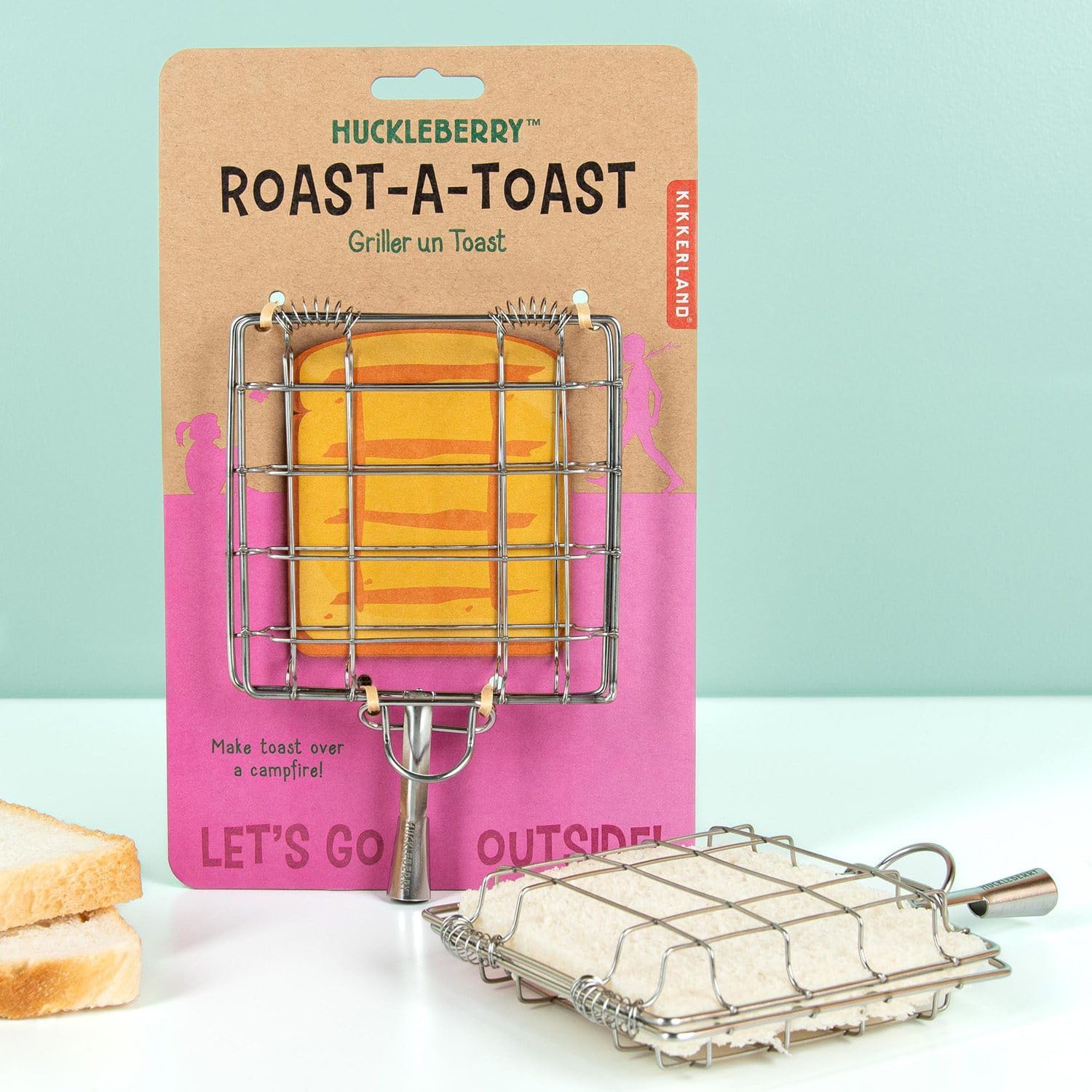 dynamisches Huckleberry Duo - Roast-a-Toast Sandwichmaker & Popcorn Maker für Outdoor Camping - Lets go Outside - Duo Popcorn + Sandwich, Outdoor Pfadfinder Camping Kinder Lagerfeuer