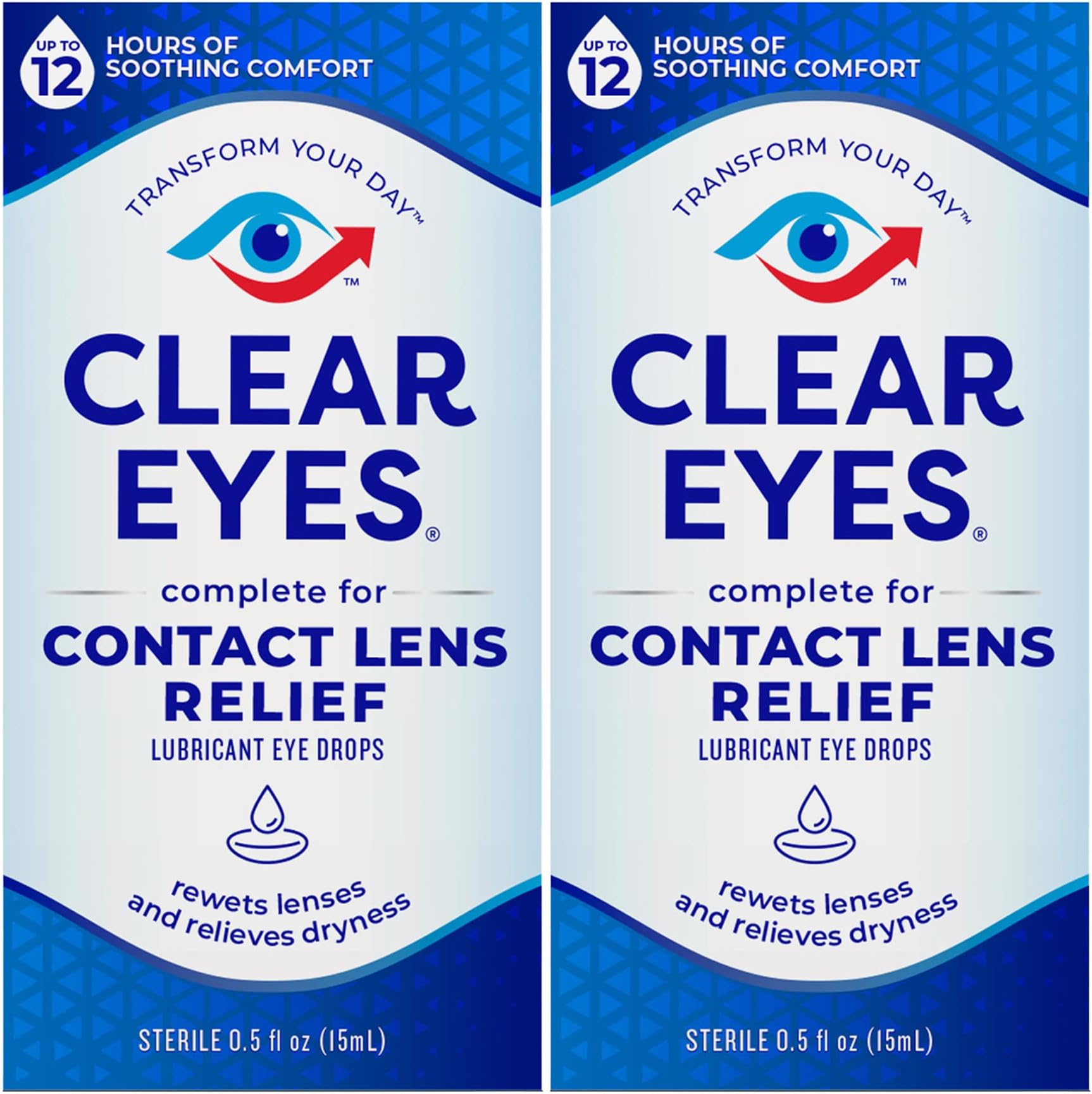 Clear EyesEye Drops, Contact Lens Multi-Action Relief,2 Count