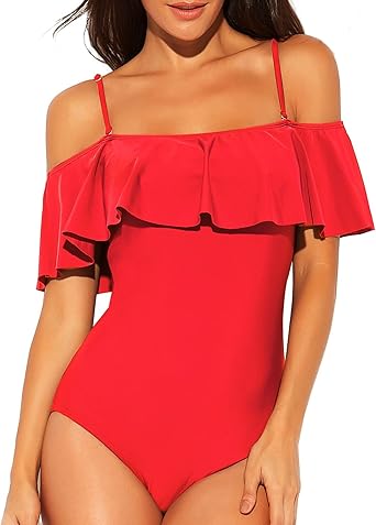 Flounce swimsuit one piece Clearance