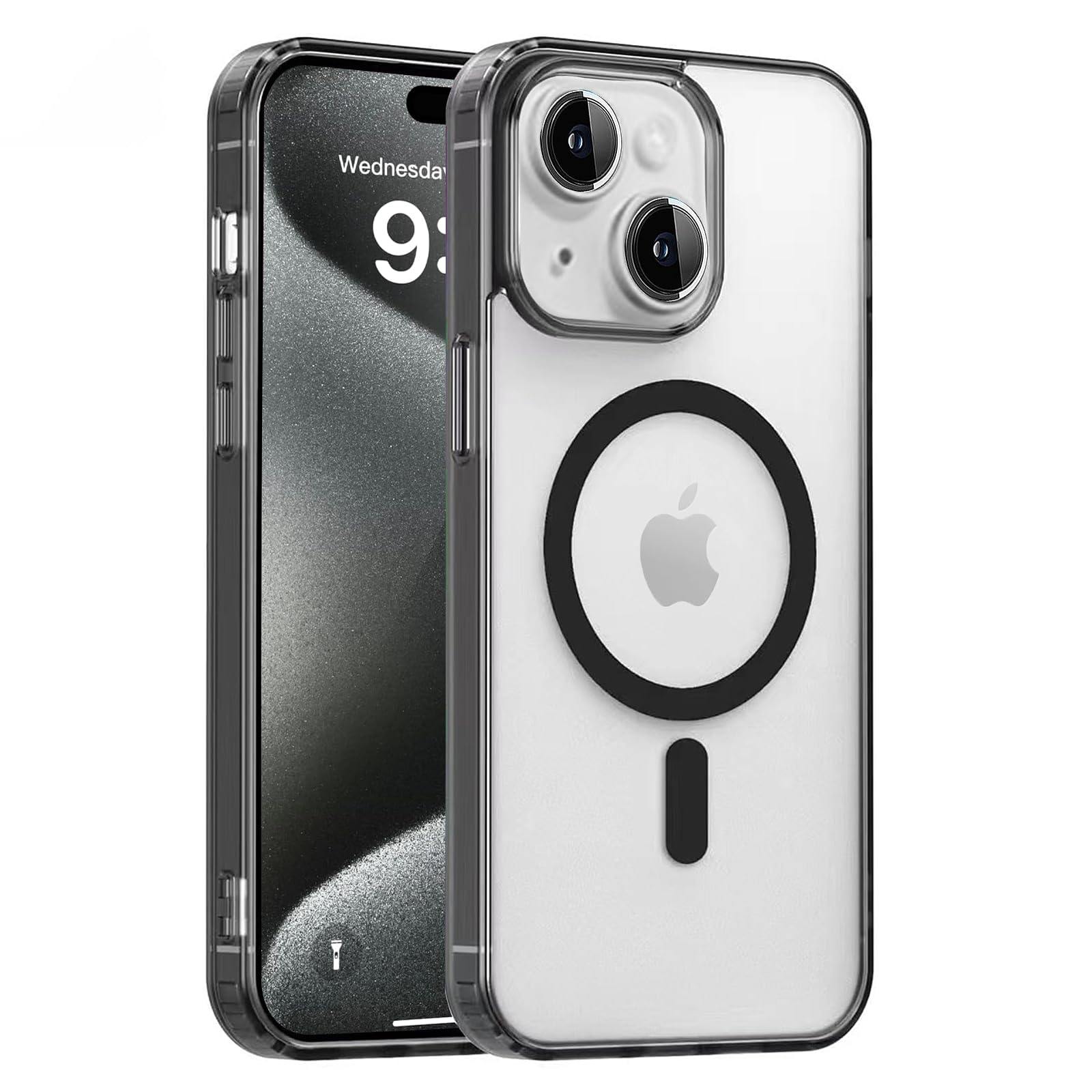 Coque iPhone 15 MagSafe S. Tedazo mate noire protection MIL - 7