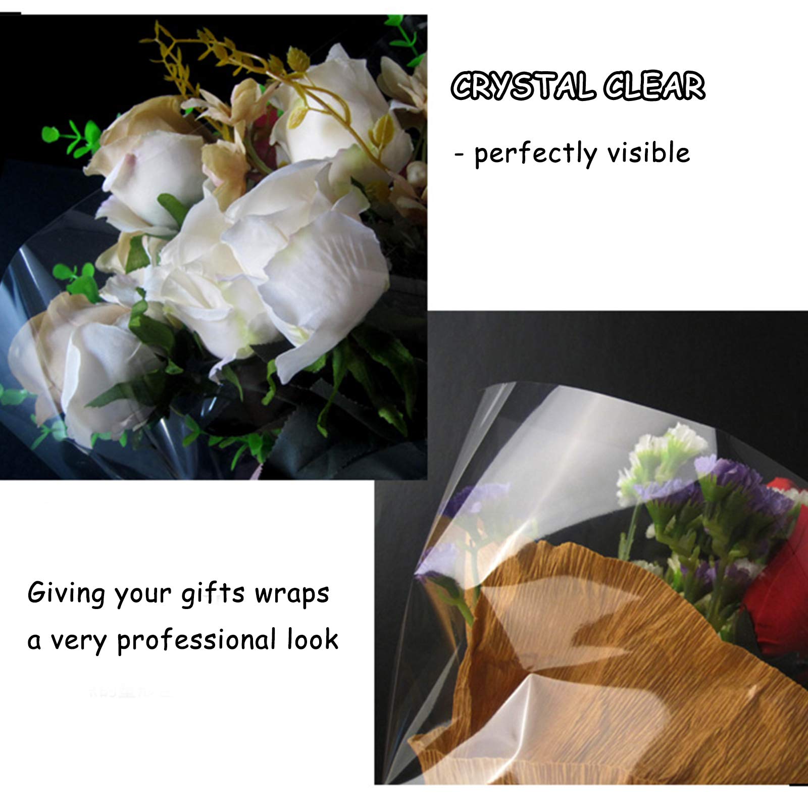 Oasis Clear Cellophane Florist Film Roll - Acetate Gift Wrap For Bouquets, Crafts (5m-100m) 5 thumbnail image