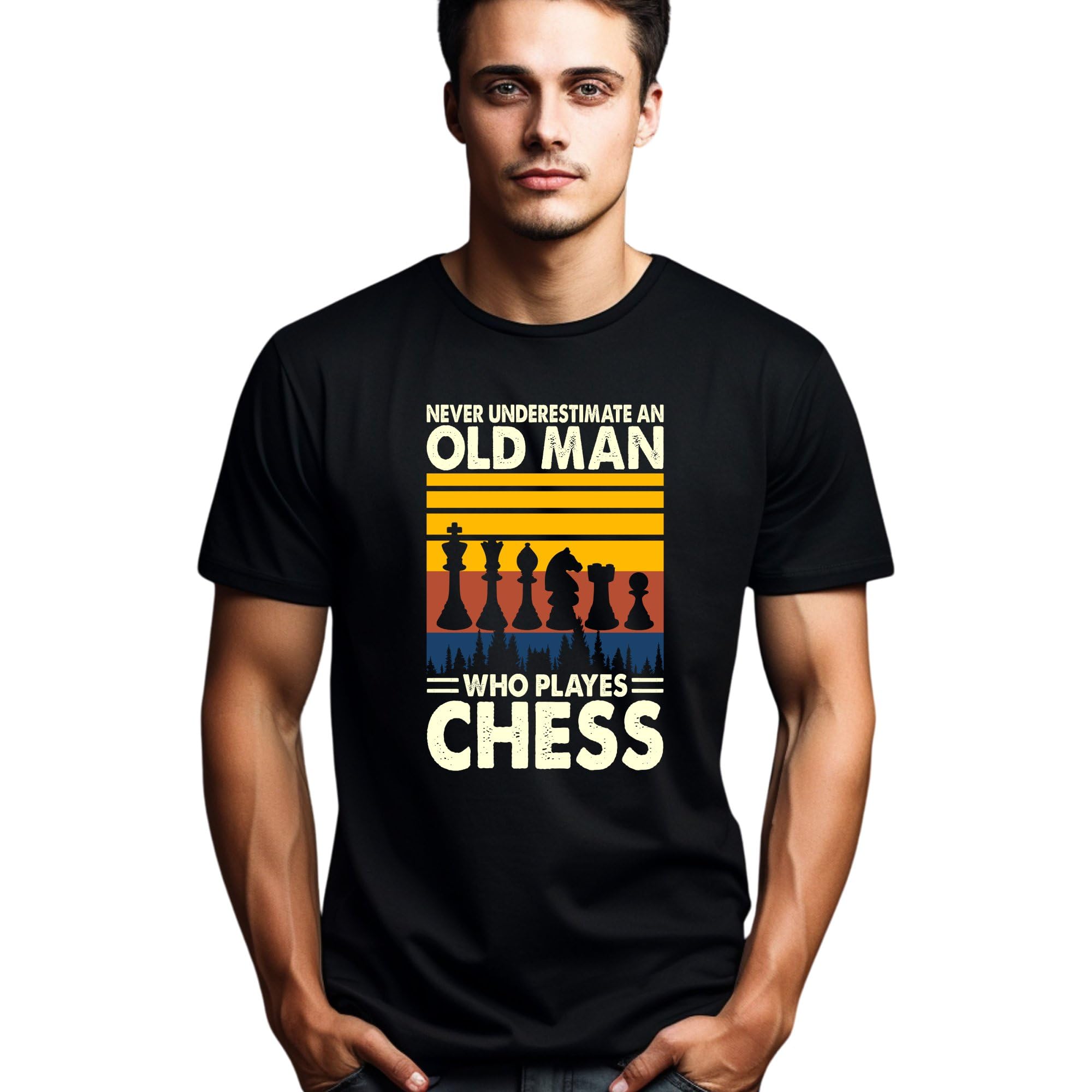 Seek Buy Love Chess Player T-Shirt, Never Underestimate an Old Man Who Plays Chess, Gift for Grandpa, Funny Chess Club Shirt, Unique Chess Lover Tee (Large, Black) (B0D12ZJ7VR) Amazon Price History, Amazon Price Tracker