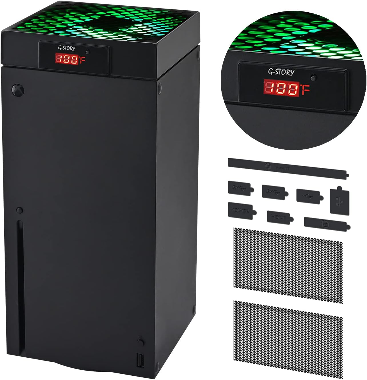 Ventilateur de refroidissement pour console Xbox Series X avec lumière RVB, station de charge