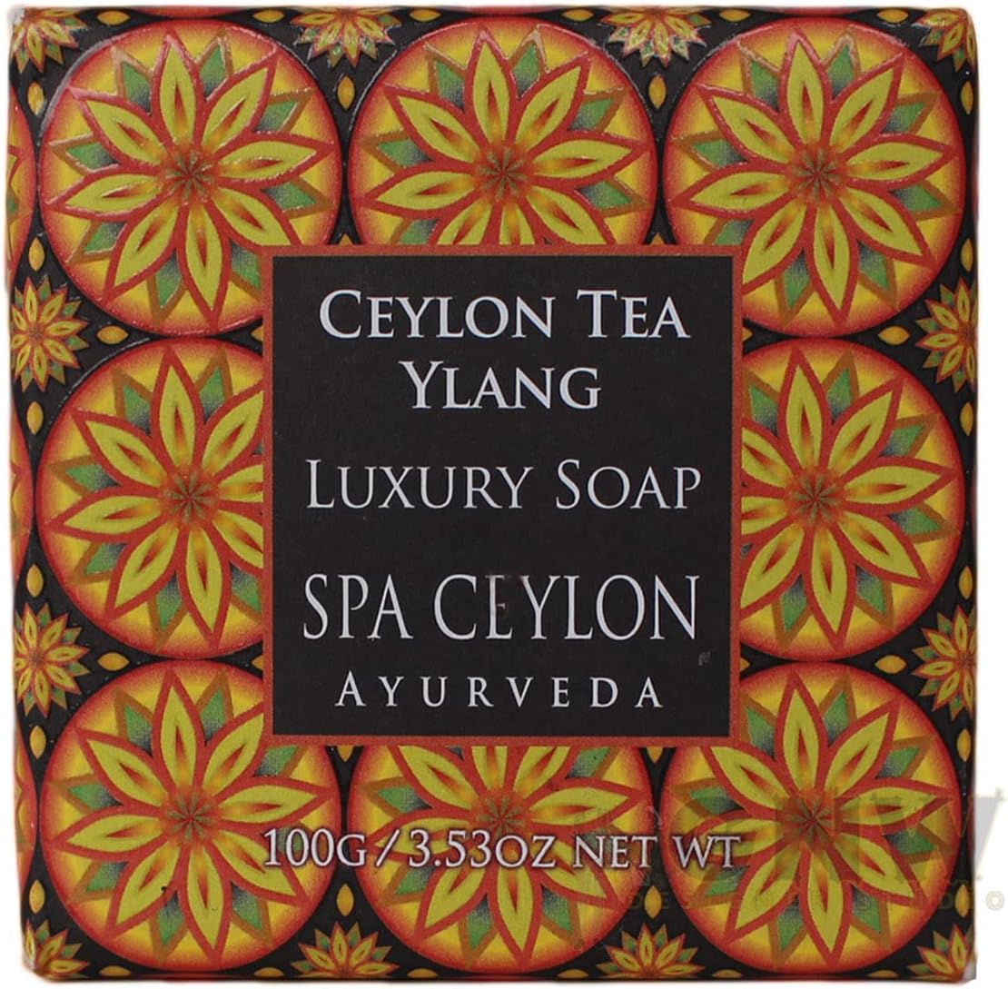 Spa Ceylon Ayurveda Luxury Natural Soap for All Skin Types 100g (Ceylon Tea Ylang)