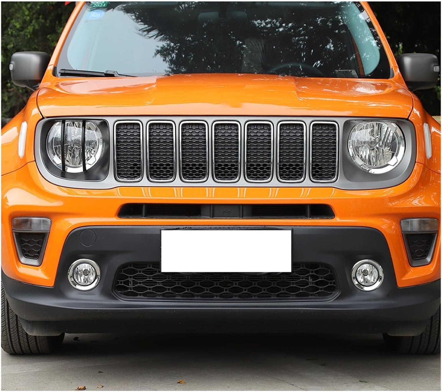ABS Car Lamp Hoods Compatible With Jeep Renegade 2019+ Front Head Light Cover Accessories Stickers