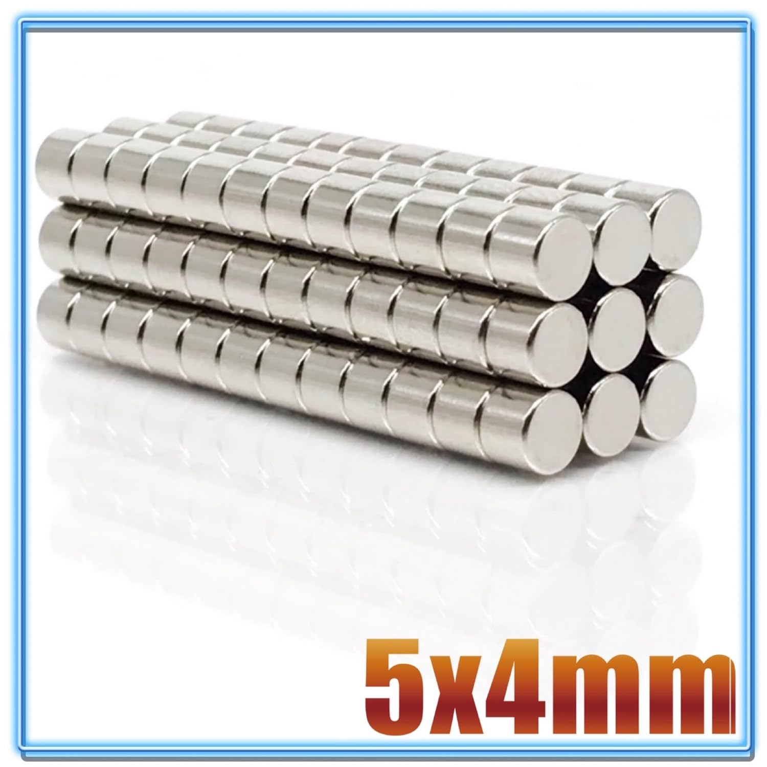 100Pcs Round 5x1 5x1.5 5x2 5x3 5x4 5x5 mm Neodymium Permanent NdFeB Super 5 * 1 5 * 2 5 * 3 Magnet(5x4(100pcs))
