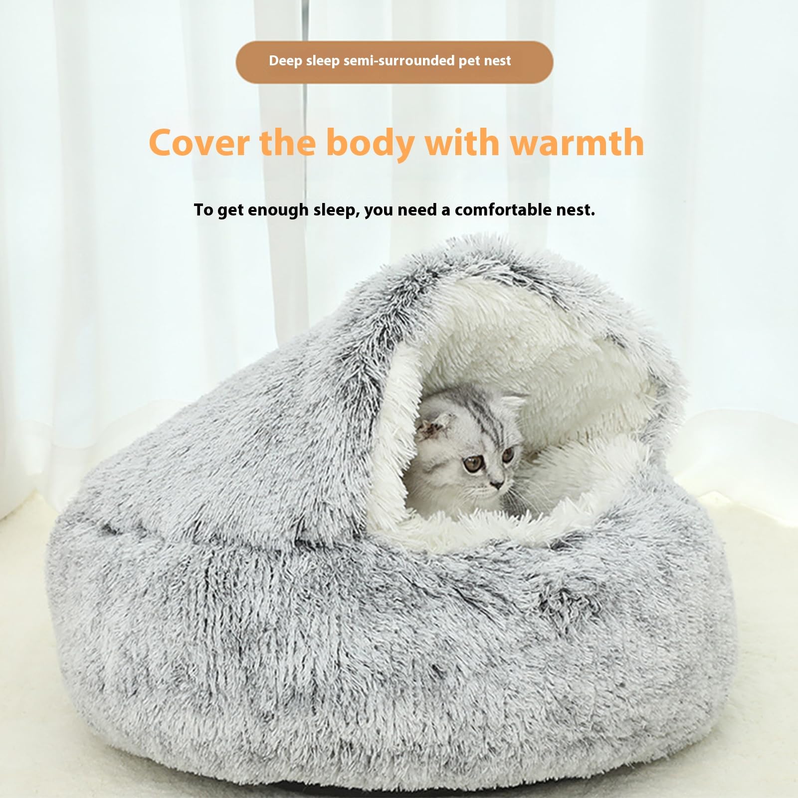 Cama Ortopédica Para Perros Con Manta Con Capucha, Cálida, Impermeable, Ristente A La Suciedad, Casa Para Cachorros Y Gatos, Lavable A Máquina - AliExprs 15