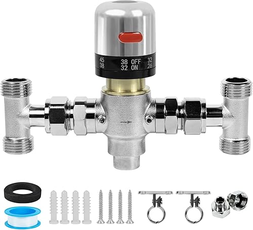 Miniatura 7 de WASSERMANN Kit de válvula de sensor de temperatura ajustable para sistema de recirculación de agua caliente instantánea, reemplazo de válvula