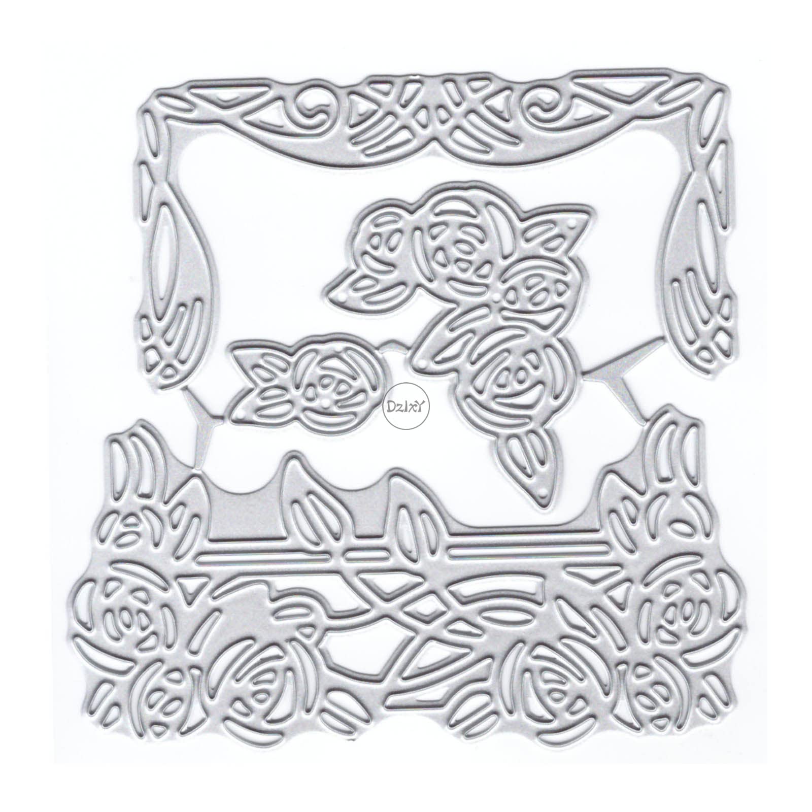 DzIxY Beautiful Flowers Lace Border Metal Cutting Dies for Card Making Kit Embossing Paper Die Cuts Sets Scrapbooking Machine Stencils Storage Pockets Supplies — image 1