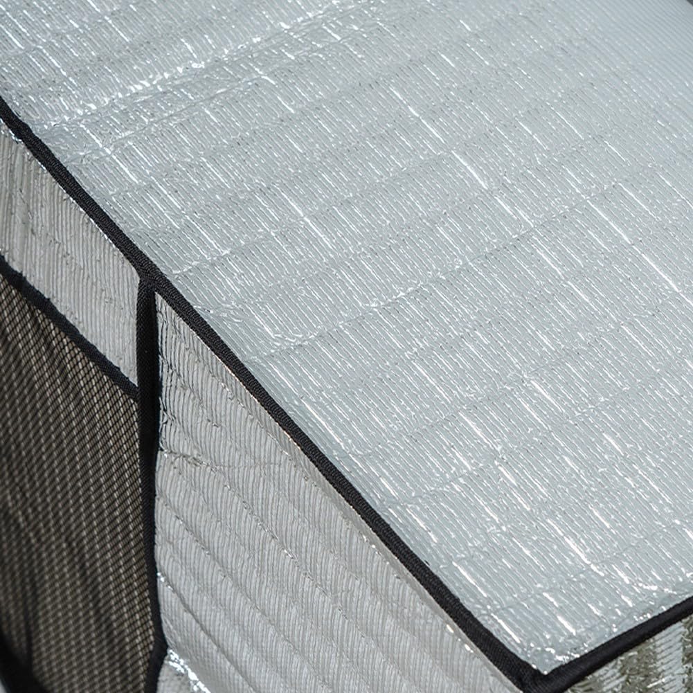 Copertura in alluminio per condizionatore d'aria, protegge le unità esterne da elementi e accumulo di polvere (86x35x60cm)
