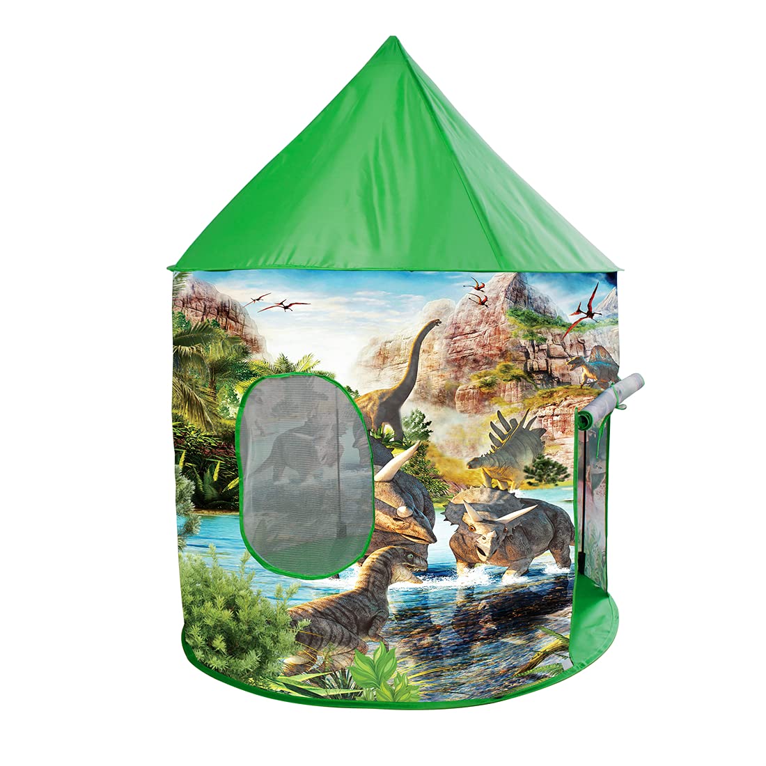 TKASKids Play Tent Children Playhouse Dinosaur Indoor Outdoor Castle Playroom for Boys Girls
