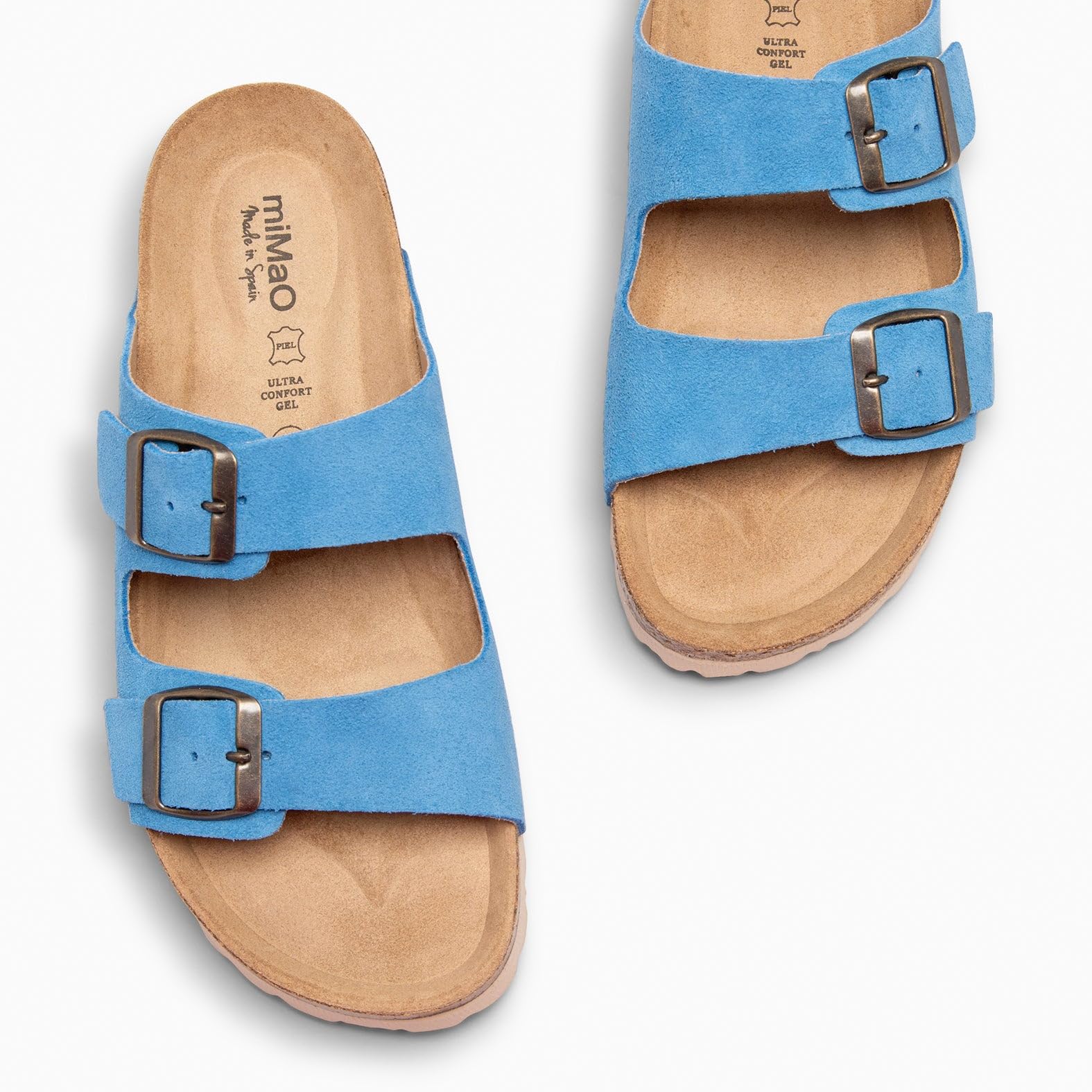 miMaO. Sandalias Planas con Doble Hebilla y Plantilla Bio. Diseñado y Fabricado en España
