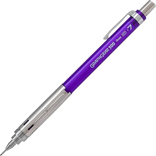 Pentel GraphGear 300 - Lápiz mecánico, caja de 12 lápices, violeta, 0.028 in