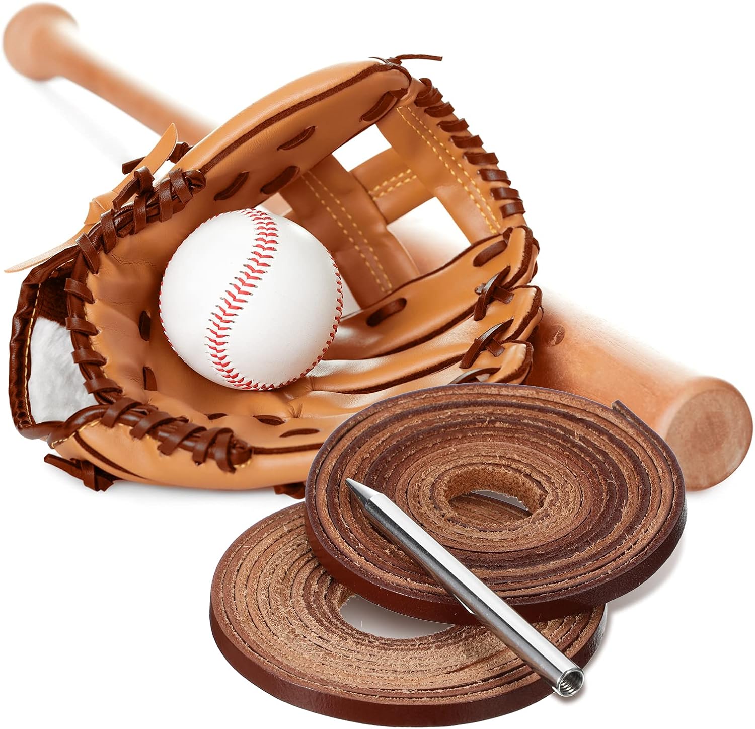 Buy Wiaxin 3 Rolls Softball And Baseball Glove Lace Kit Mitt Lace Glove Repair Lacing Kit 72 X 3 16 Inch Leather Lace With Lacing Needle For Glove Mitt Repair Diy Leather Craft