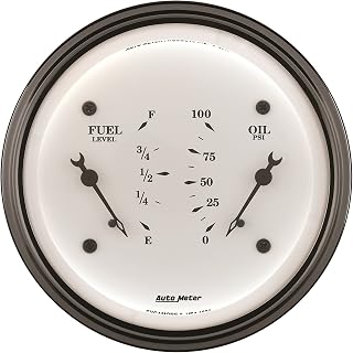 Auto Meter 1613 Old TYME White Oil/Fuel Dual Gauge