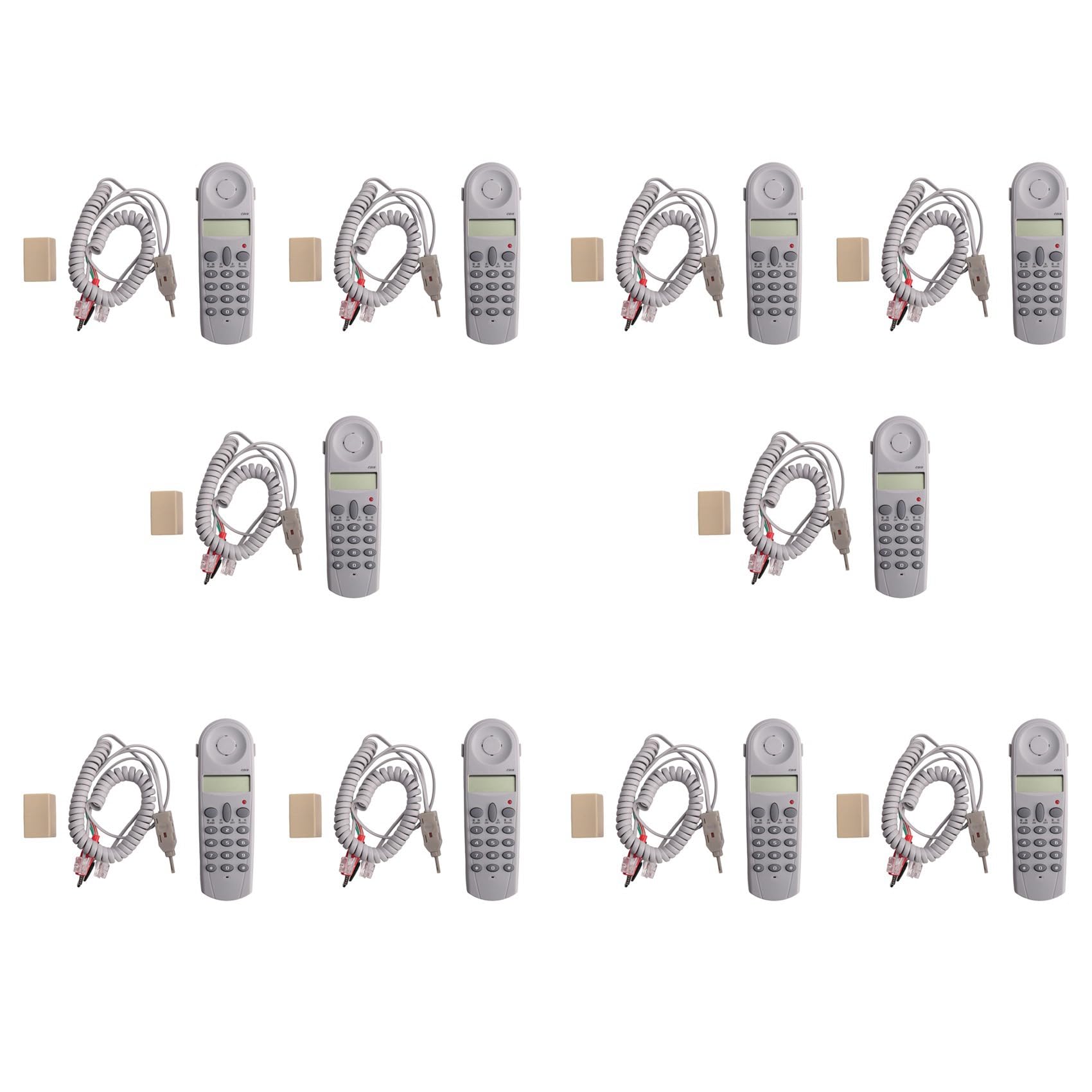 Jnchdghwa Grey White 10X Telephone Butt Test Tester Lineman Tool Network Cable Set Device C019 Check For Telephone Line Fault