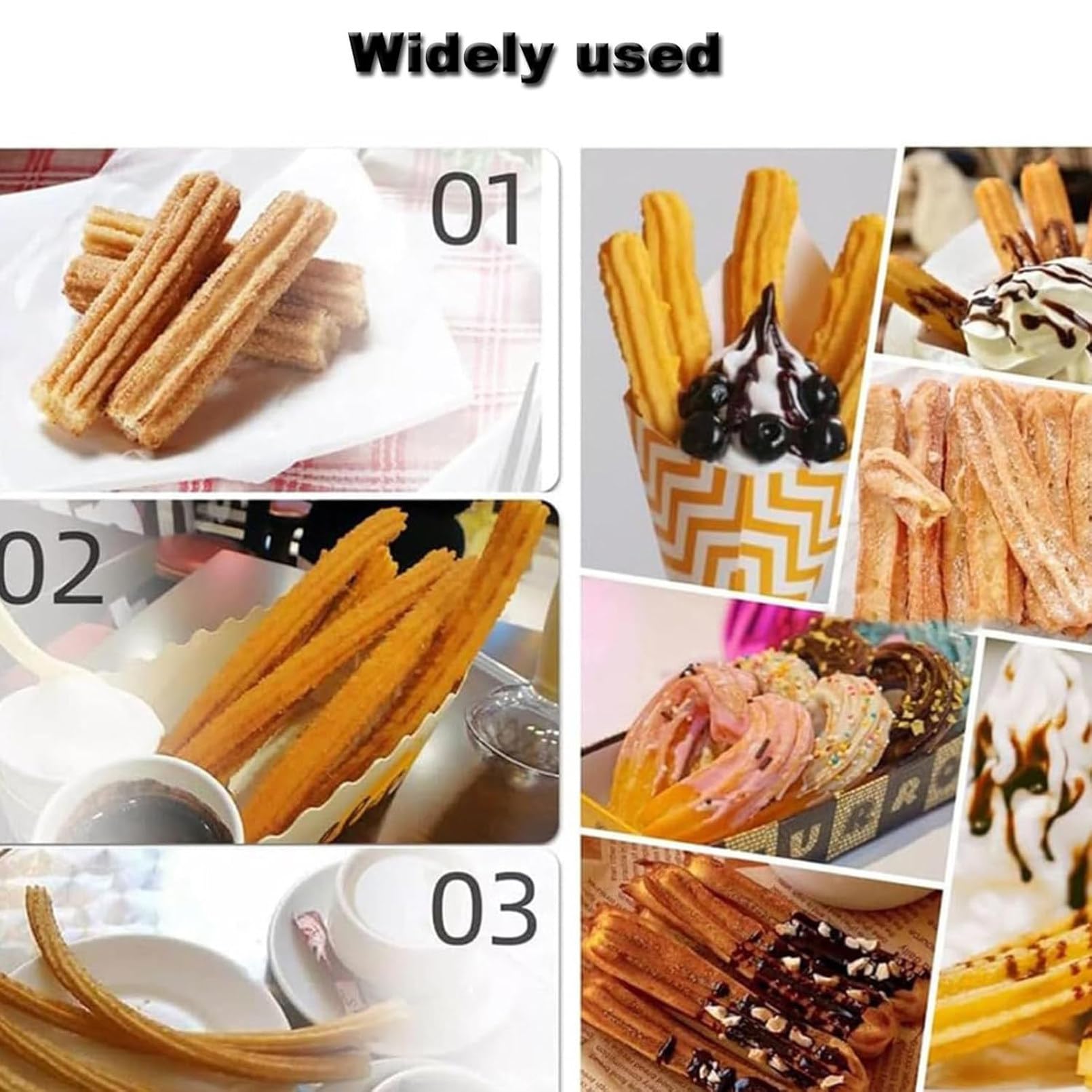 Churrera Comercial, máquina Manual para Hacer Churros Estilo español con 5 Moles, churrera Vertical de Acero Inoxidable, máquina para Rellenar Churros, Equipo para panaderías y repostería 3L
