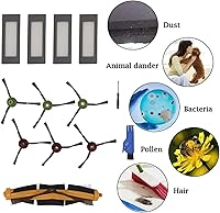 Vista 2 de TOPINCN Piezas de repuesto compatibles con la estación VACmax, kit de destornilladores de filtro de cepillo lateral de cepillo principal de repuesto
