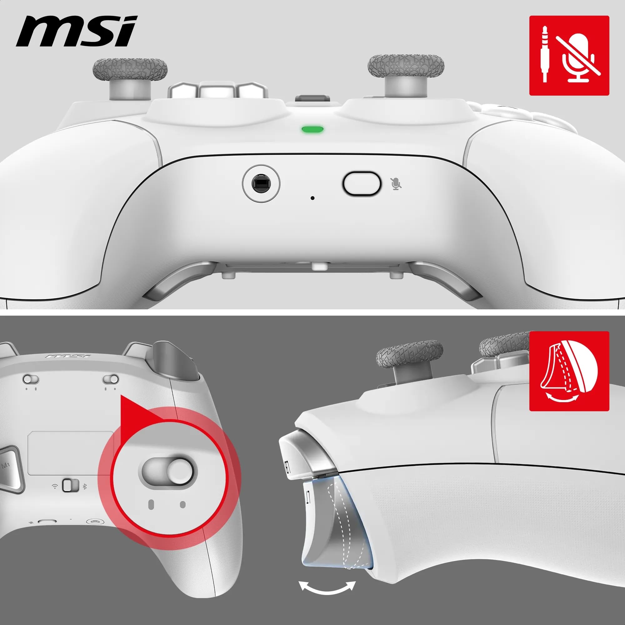 Amazon.com: msi FORCE GC300 WIRELESS WHITE PC Gamepad Controller