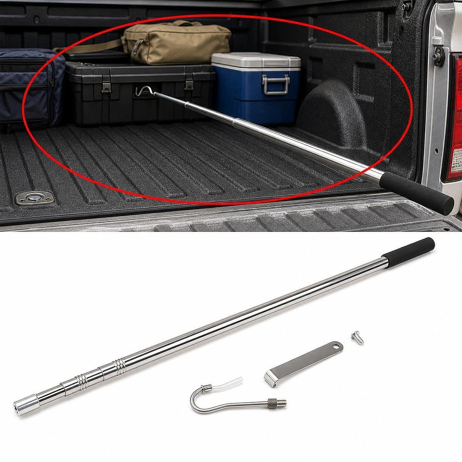 harayaa Herramienta Recuperadora de La Caja de Camioneta, Pinza para Camiones, Herramienta de Alcance Profesional para Remolque de Camiones.