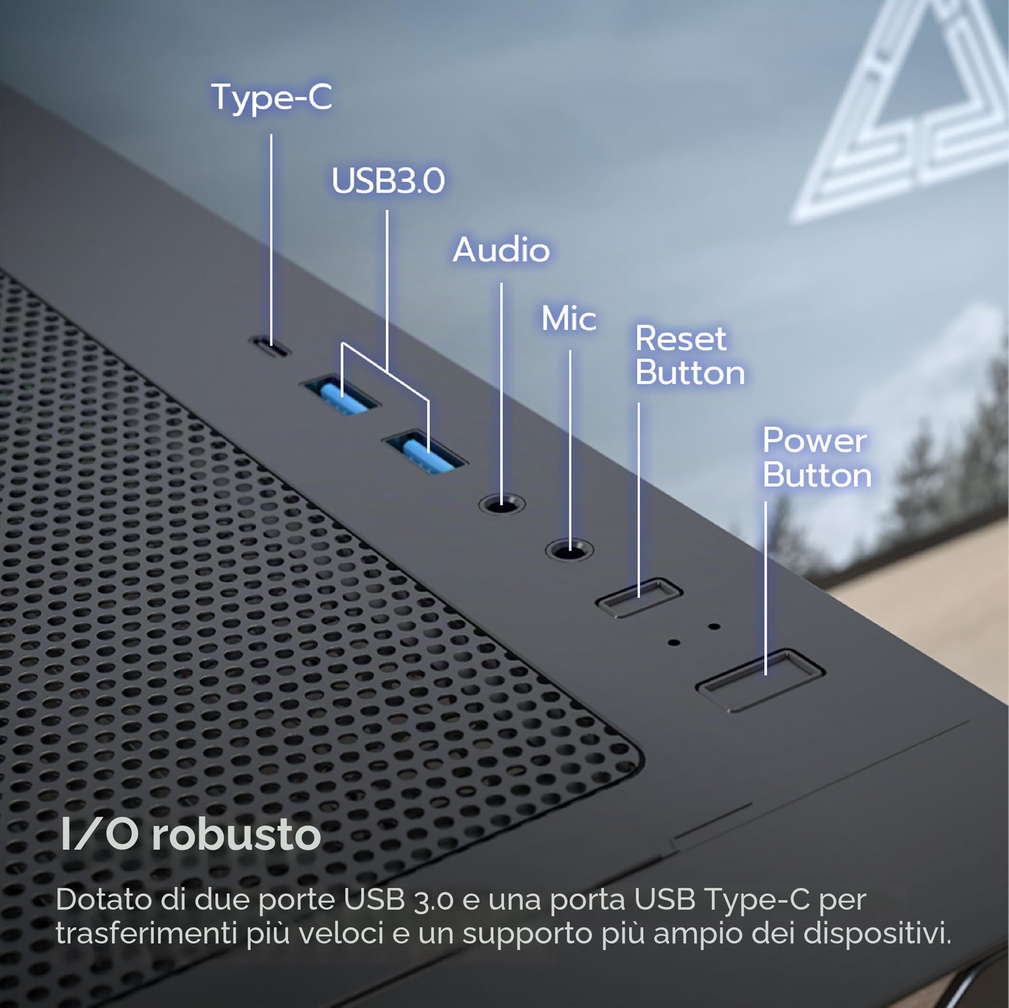MONTECH XR Wood,Genuine Black Walnut Front, ATX Mid-Tower PC Gaming Case, Glass Side Panel, 4 x 120mm GF120 ARGB PWM Fans Pre-Installed, White | Supporto GPU 420mm, Supporto radiatore 360mm, Maglia ad alto flusso d'aria, Vetro temperato, USB-C, Supporto G