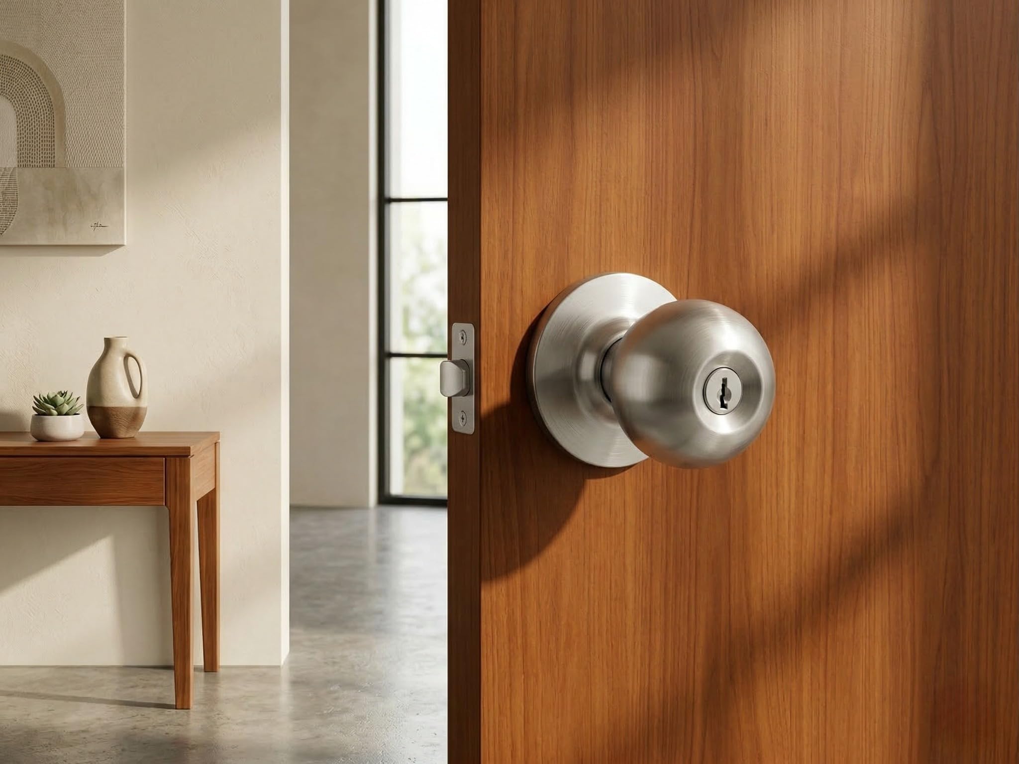Heavy Duty Door Lock - 3 Keys, Black -9