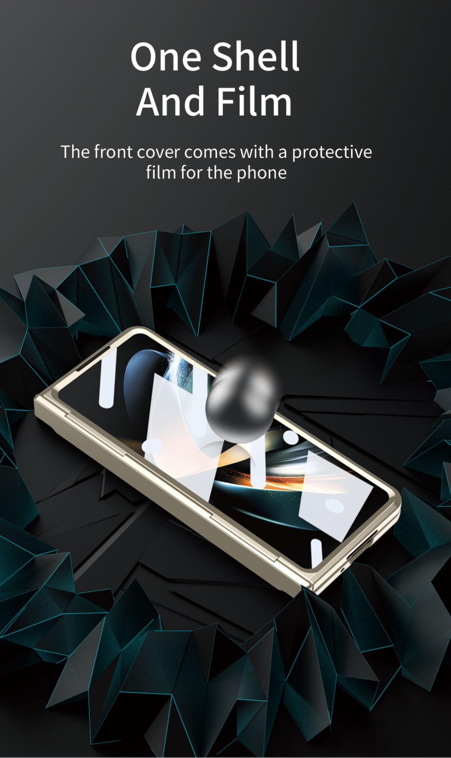 custodia protettiva cerniera per Samsung Galaxy Z Fold 8 Ultra | sentirsi bene, con pellicola del telefono, protezione dell'obiettivo, con slot per penna (senza penna)