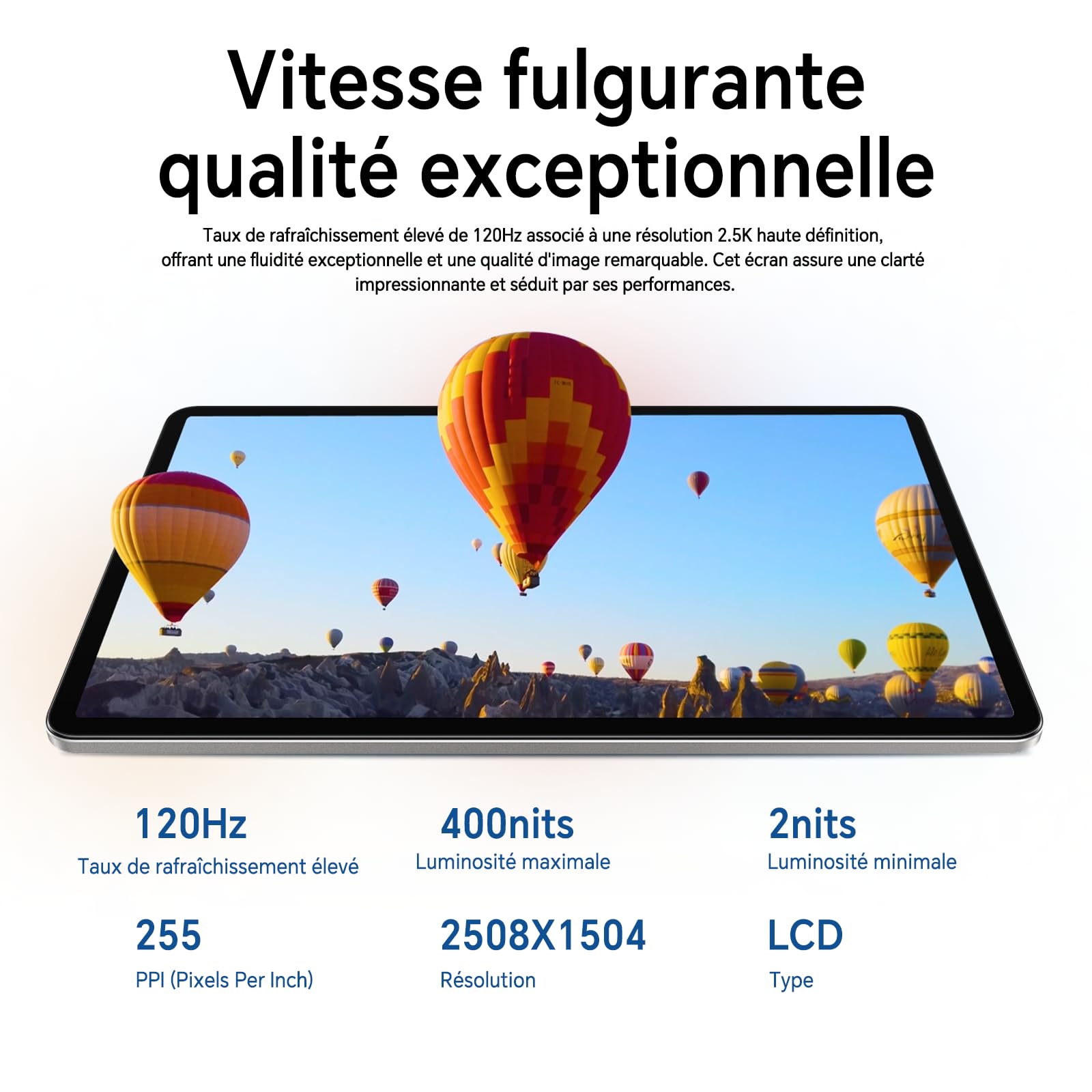 HONOR Pad X9a Tablette 11,5" 2.5K 120Hz, 6GB RAM 128GB, Batterie 8300mAh, 4 Haut-parleurs, Snapdragon 685, Android 15, Tablette pour Étudiants et Famille, Corps en Métal, Gris