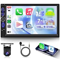 VECHTEL 4G+64G Android 15 Autoradio 2 Din con Carplay Android Auto senza Fili