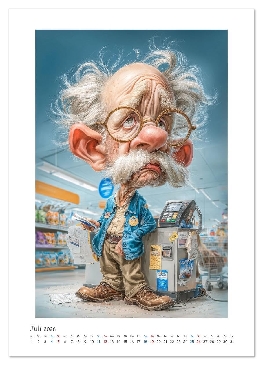 Ruhestand? (hochwertiger Premium Wandkalender 2026 DIN A2 hoch), Kunstdruck in Hochglanz: Der satirische Kalender für alle, die auch mit 80 noch schuften müssen. (CALVENDO Menschen)