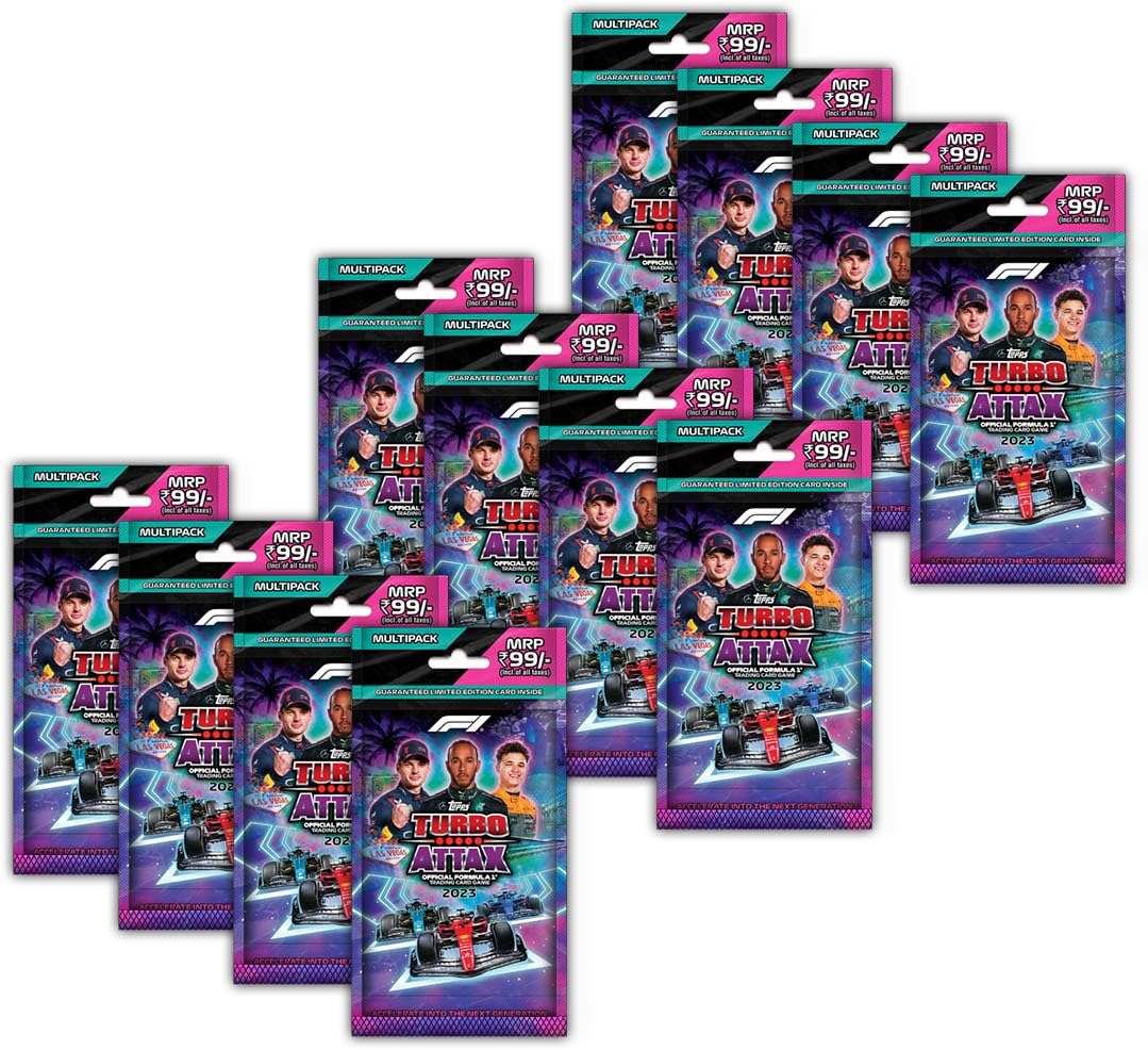 Topps F1 Turbo Attax Trading and Collectible Card Game (Multipack - Pack of 12)