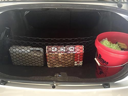 Miniatura 8 de Red de carga organizadora de maletero trasero para Chrysler 300 2005-2010  Red de carga estilo sobre para sedán  Organizador de maletero de coche de