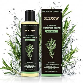 Organic Rosemary Hair Growth Shampoo with Rosemary Oil for & Keratin Hair Treatment, Sulfate-Free Hair Growth Shampoo for Thicker, Stronger, Repaired Hair