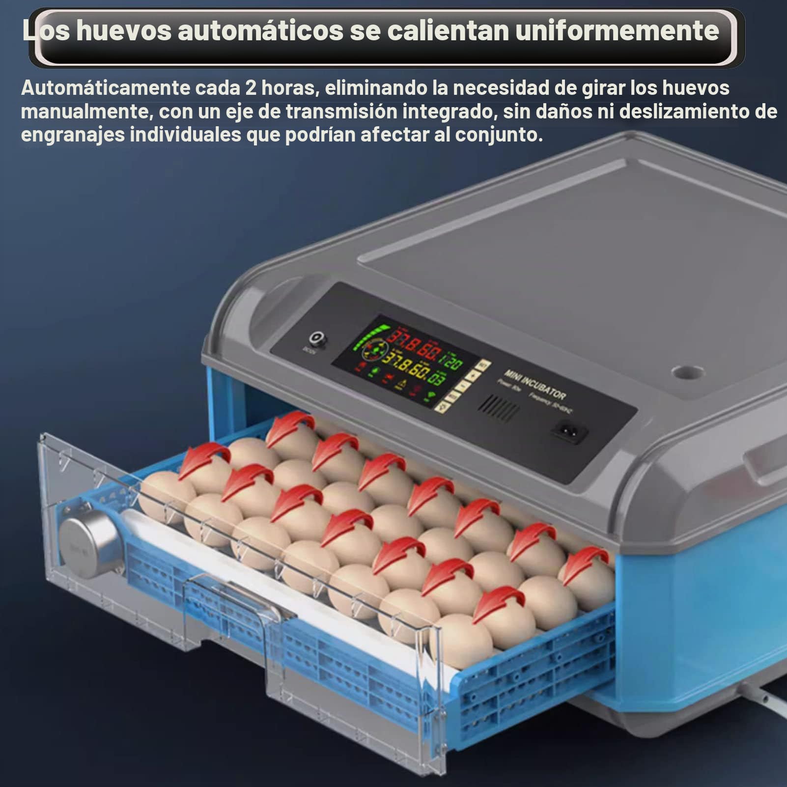 Incubadora de Huevos, 128-500 Huevos de gallina a la incubadora de Pollitos automáticos con giras de Huevo automático, incubadora de Control de Temperatura para eclosionar Pollos, Ganso,500