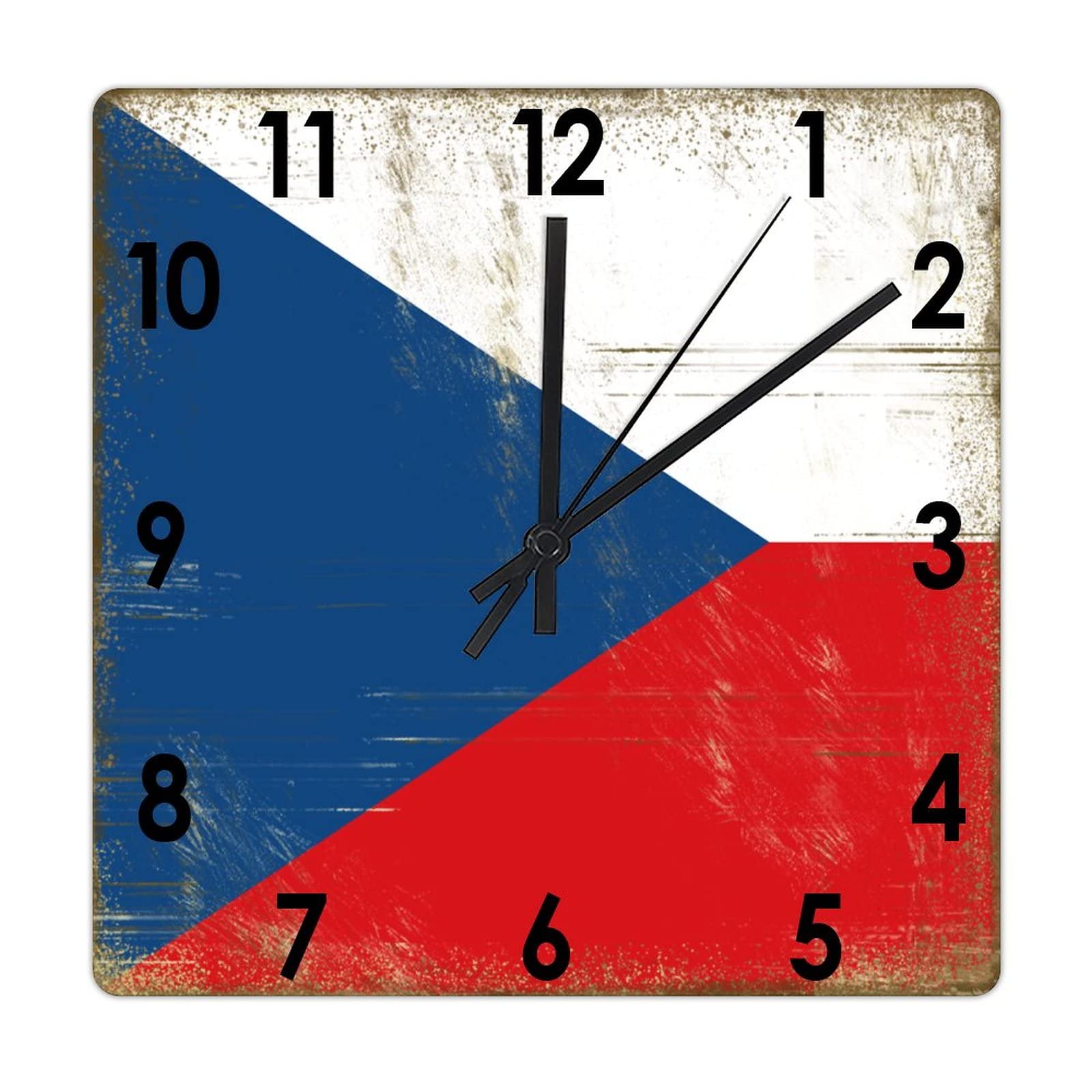 Horloge drapeau République tchèque en bois : le cadeau de crémaillère idéal