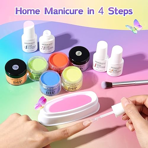 Miniatura 8 de AZUREBEAUTY Juego de esmalte de uñas 4 colores otoño invierno marrón rosa purpurina esmalte de uñas de secado rápido laca natural para uñas kit para