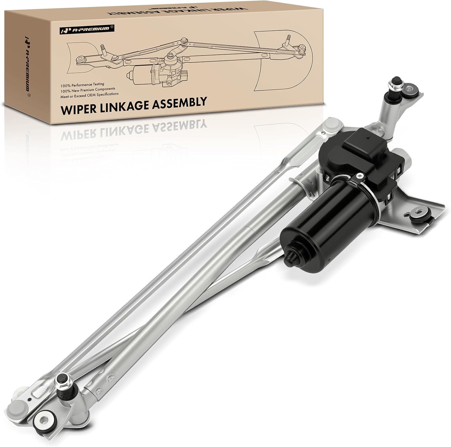 A-Premium Front Windshield Wiper Motor and Linkage Assembly Compatible with Ford Escape 2001-2006 & Mazda Tribute 2001-2006 & Mercury Mariner 2005-2006