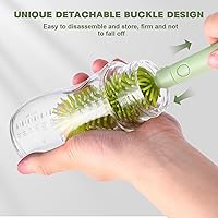 Vista 4 de Juego de cepillos limpiadores de biberones para bebés, juego de cepillos limpiadores de botellas, kit portátil de limpieza de botellas, cepillo