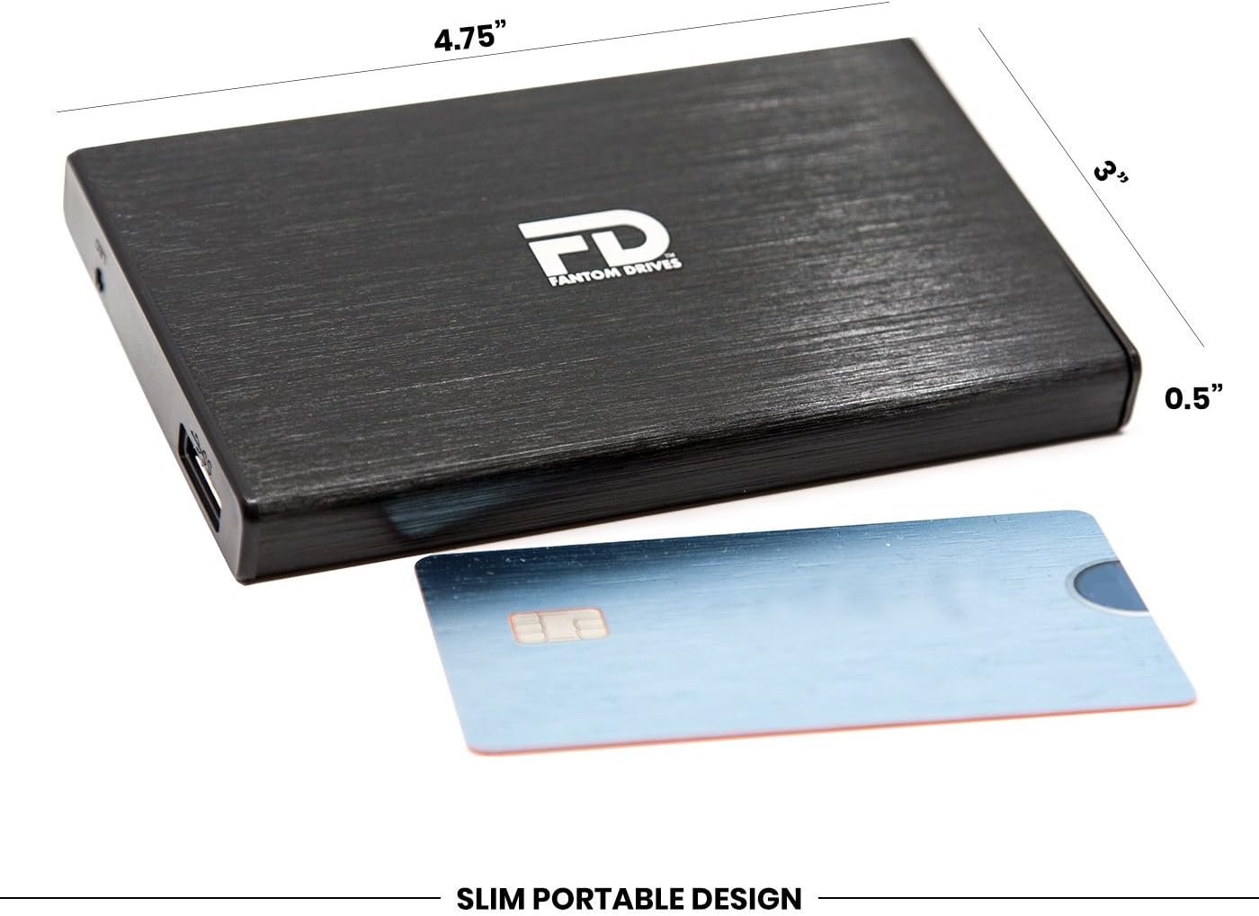 FD Portable 5TB Hard Drive - USB 3.2 Gen 1-5Gbps - GForce Mini Aluminum- Compatible with Mac/Windows/PS4/Xbox (GF3BM5000U) by Fantom Drives : Electronics