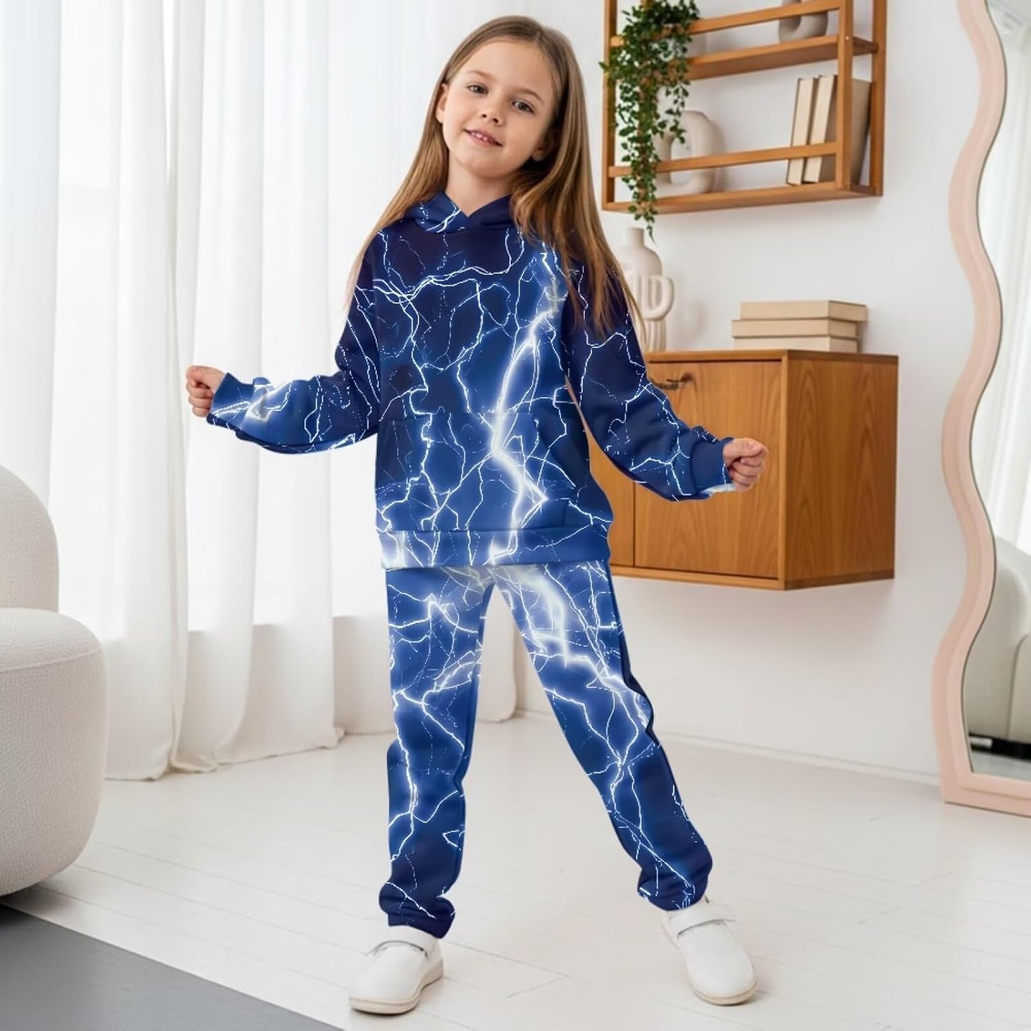 Bulopur Kids Sweatsuit 2 Piece Long Sleeve Hoodie Soft Breathable Jogger Pants Cozy Tracksuit Autumn Outfits