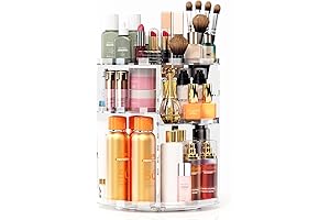 7-Level Clear 360° Rotating Makeup and Skincare Organizer: Optimize Your Beauty Routine