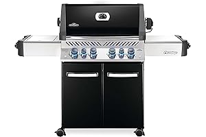 Napoleon Grills P500RSIBPK-3 Prestige RSIB Propane Gas Grill, 3 Burners, Black