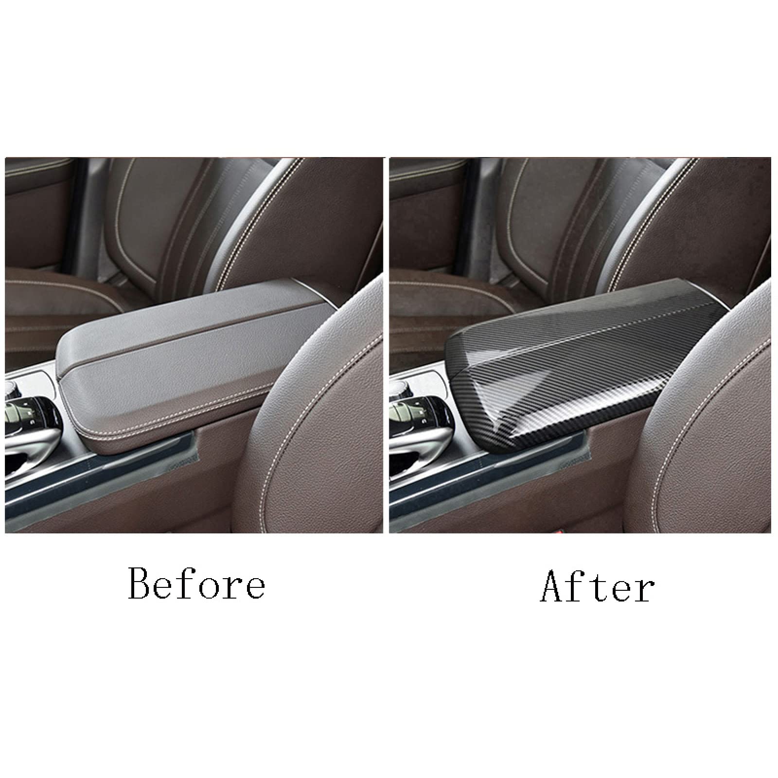 Mittelkonsole Armlehne Abdeckung Für Mercedes GLE W166 GLS X166 - Kohlefaser Optik ABS Material